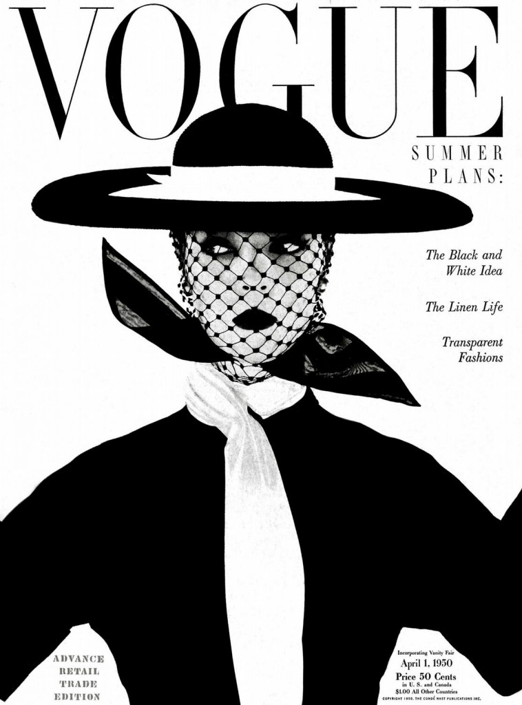 irving-penn-vogue-april-1-1950-black-and-white-cover
