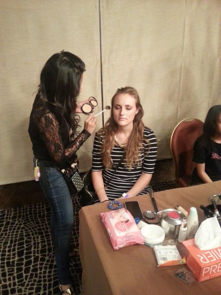 Guests getting their two minute makeovers!