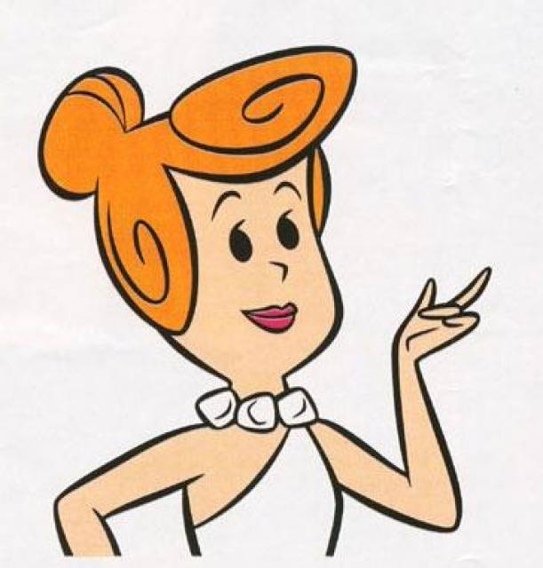 Wilma Flintstone and her statement chunky pearls