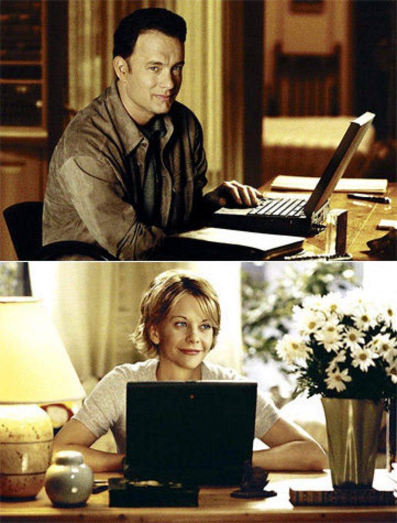 A still from the movie You've got mail - showing us the bright side of communication