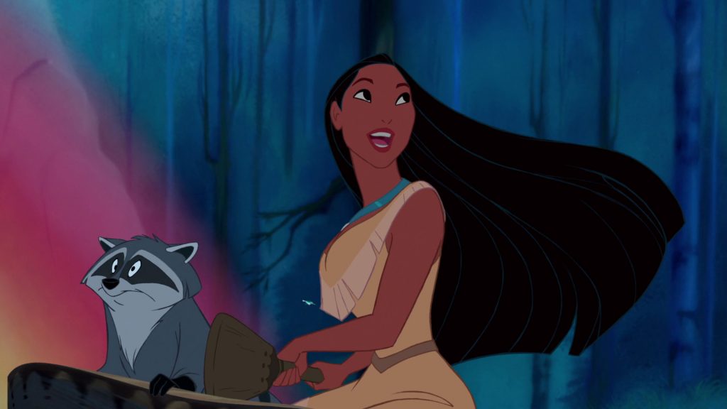 Ladies, let's aim to look like Pocahontas and not her raccoon companion