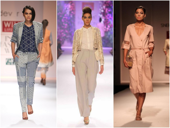 Sneha Arora, Varun Bahl and Dev r Nil’s SS15 WIFW collections presented a range of classy androgynous looks.