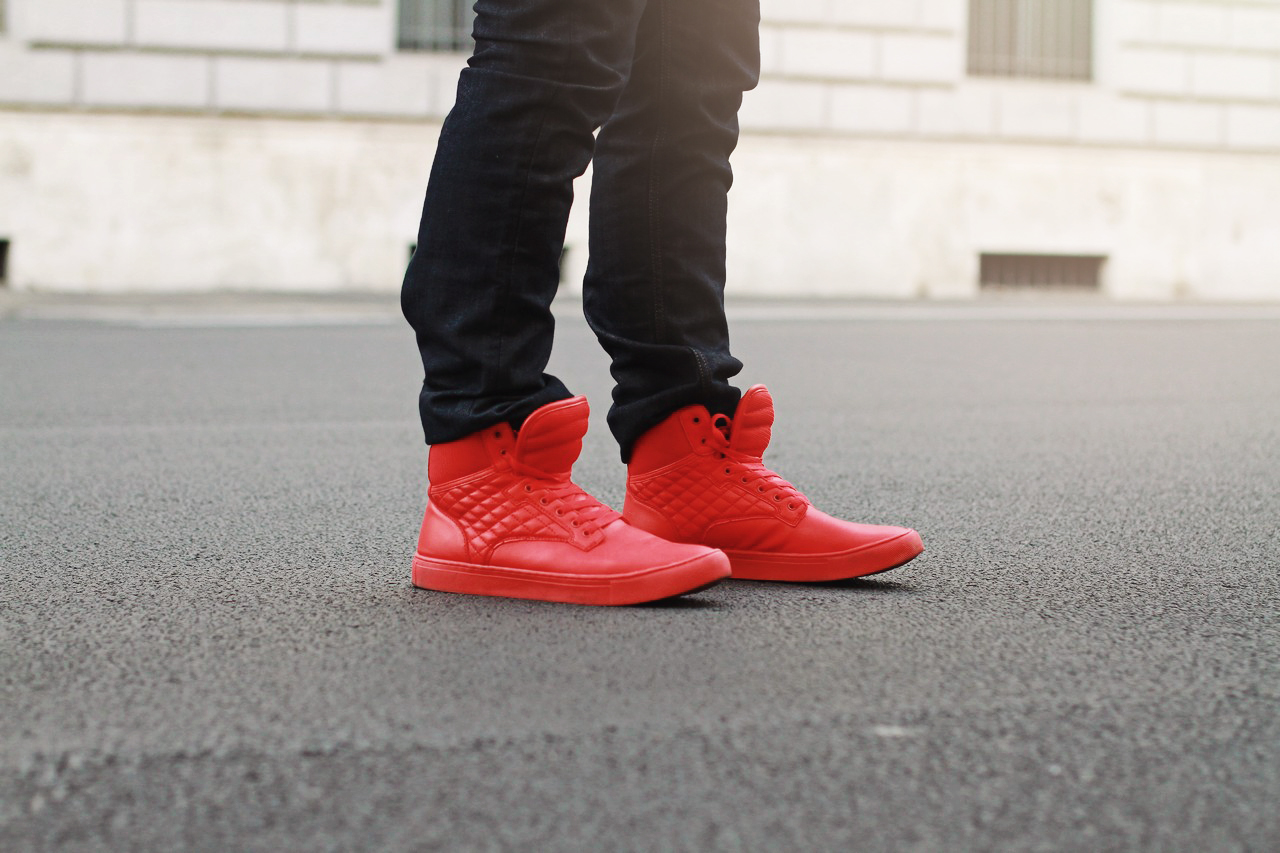 mens red shoes fashion