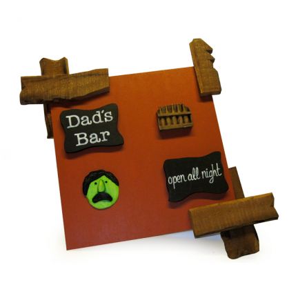 Earth Red Wood Dads Bar Mural_Pepperfry.com_Rs.1,236