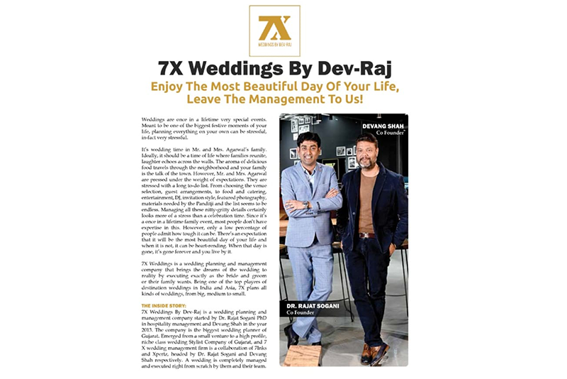 7x Wedding Planner in Ahmedabad. Banner for Wedding Event